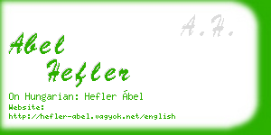 abel hefler business card